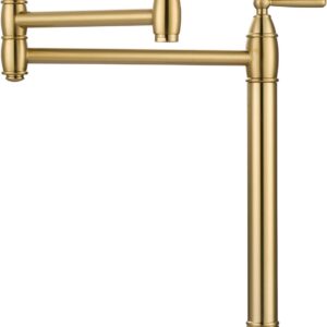 ARCORA Brushed Gold Pot Filler Faucet, Deck Mounted