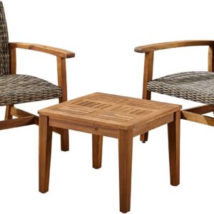 Christopher Knight Home Hampton 3-Pc Outdoor Chair & Table Set, Gray