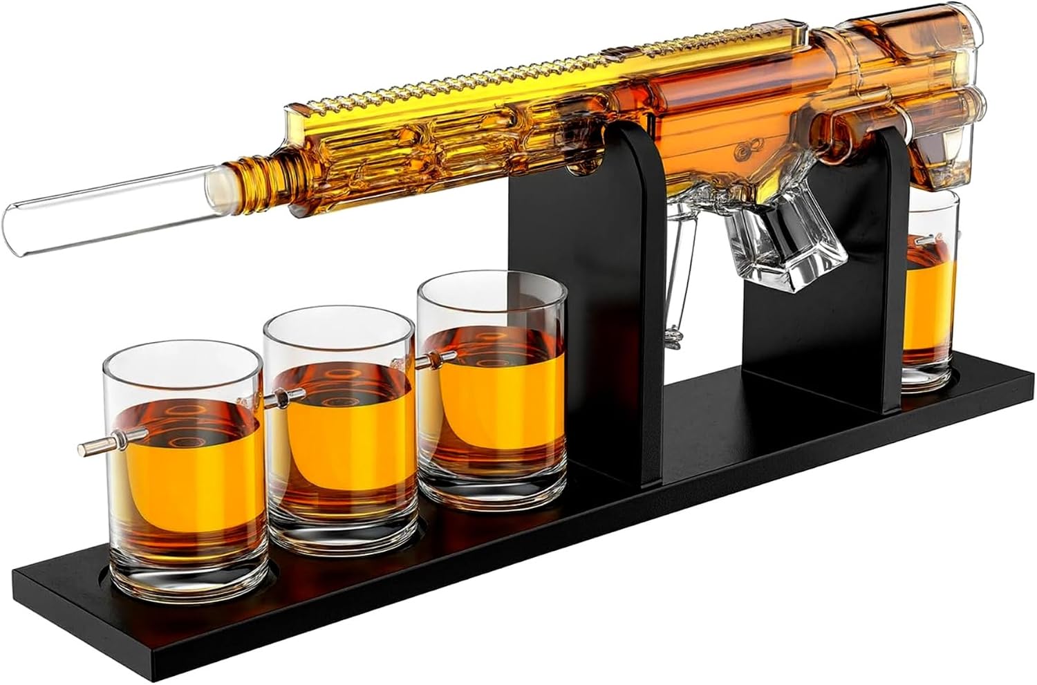 AR15 Whiskey Decanter Gift Set for Dad – Military-Themed Barware