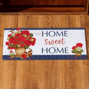 Evergreen Flag Sassafras Red Geranium Mat – 22x10in