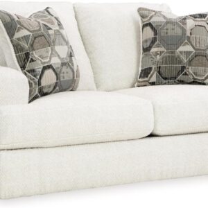 White Coastal Loveseat with Non-Skid Legs - Modern Design