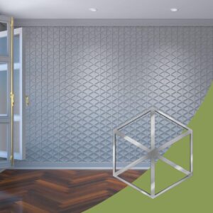 Ekena Silver Mirror Wall Panels 7.4" x 8.5"