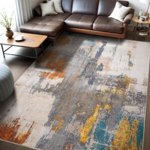 Kelarea 6x9 Vintage Modern Rug - Grey Washable Rug
