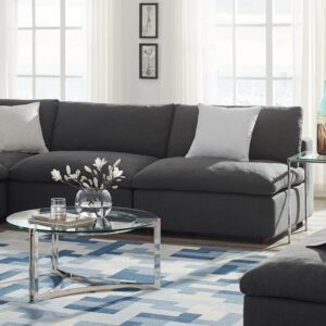 Modway Commix Armless Loveseat - Down-Filled Sectional Sofa