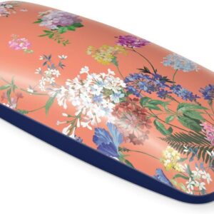 Punch Studio Floral Hardshell Eyeglass Case – Orange
