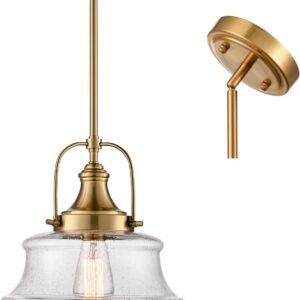 DEYNITE Gold Glass Pendant Light - Adjustable Dimmable