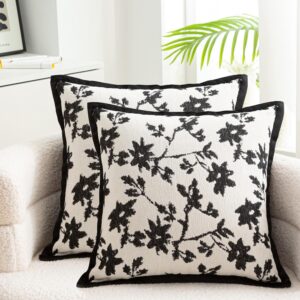 Vintage Floral Pillow Covers Set of 2, 18x18in