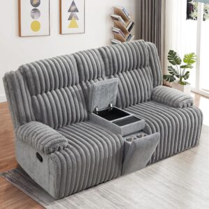 Neptane Oversized Reclining Loveseat, Gray