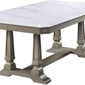 Acme Zumala Marble & Oak Dining Table