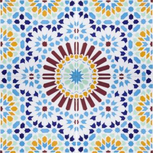 Moroccan Ceramic Tiles 8x8 - BAHA Collection - 12 Piece Set