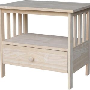 IC International Concepts Mission TV Stand, Unfinished