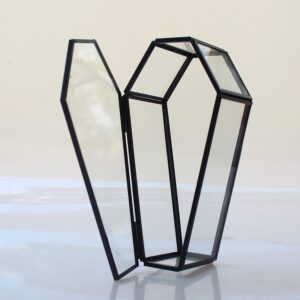 Gothic Black Glass Coffin Trinket Box - Gothic Decor Organizer