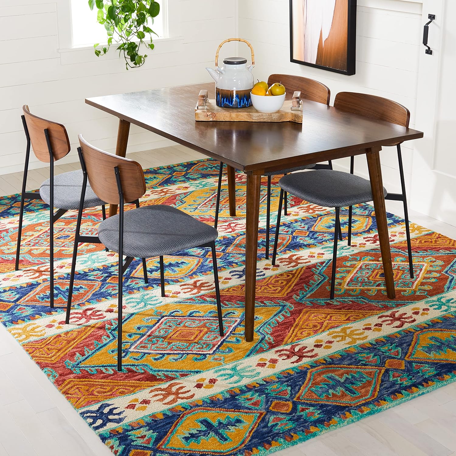 SAFAVIEH Aspen Rug 10'x14' Navy & Ivory Handmade Wool