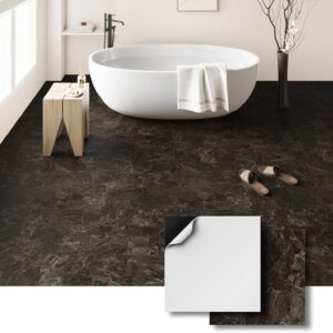 ATOPOSE Peel & Stick Floor Tiles, 30-Pack, Dark Brown