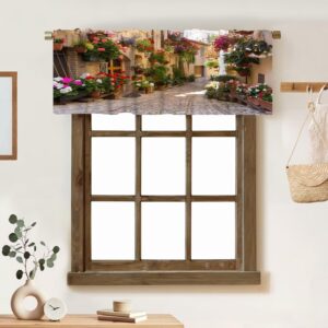 Colorful Tuscan Valance Curtain, 54x18 Inch