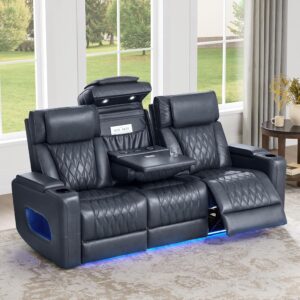 Watson & Whitely Power Recliner Sofa, Navy Blue