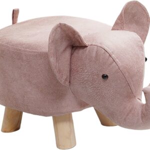Pink Elephant Footstool - Comfortable Storage Ottoman