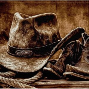 Jejeloiu Cowboy Bath Rug 20x32" - Kids Western Decor