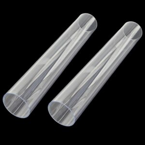 2PCS Clear Polycarbonate Tube 1.8" ID x 2" OD x 14" Length