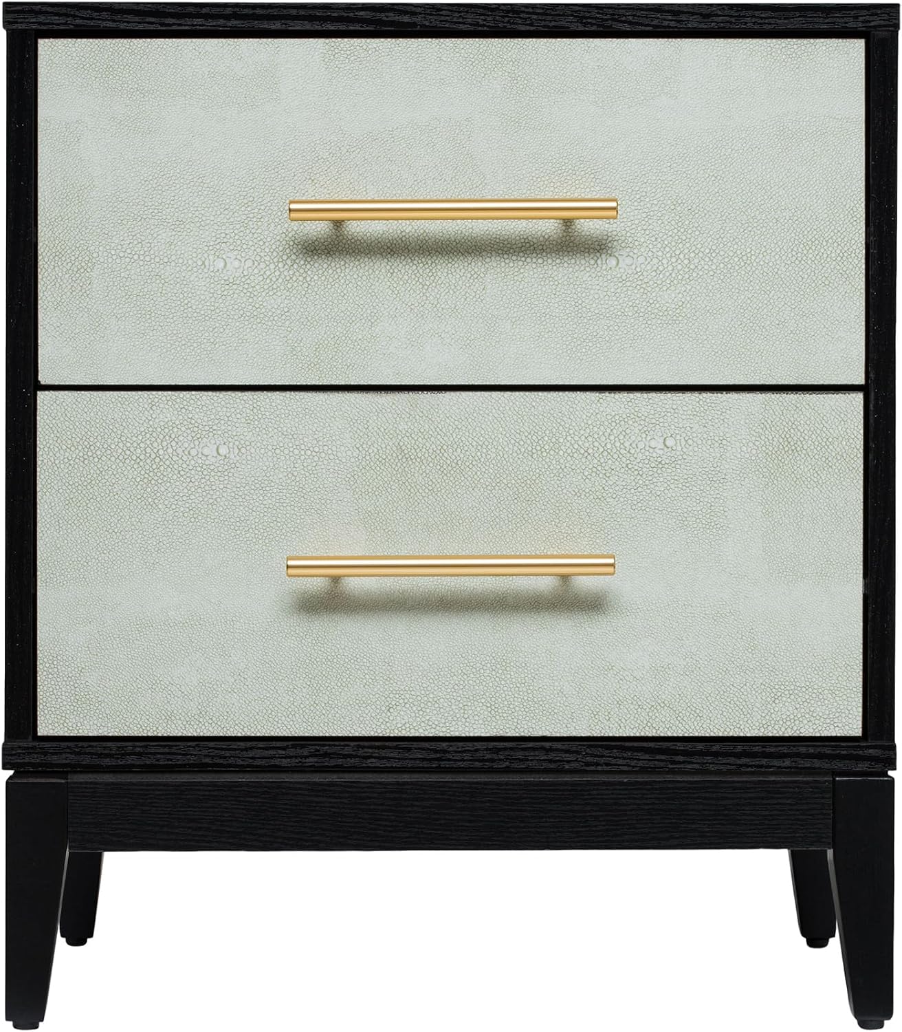 SANGO Shagreen 2-Drawer Nightstand, Black