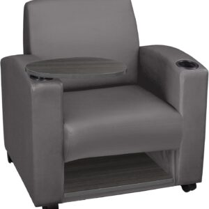 Romig Regency Nova Armchair - Swivel Tablet Chair, Ash Grey