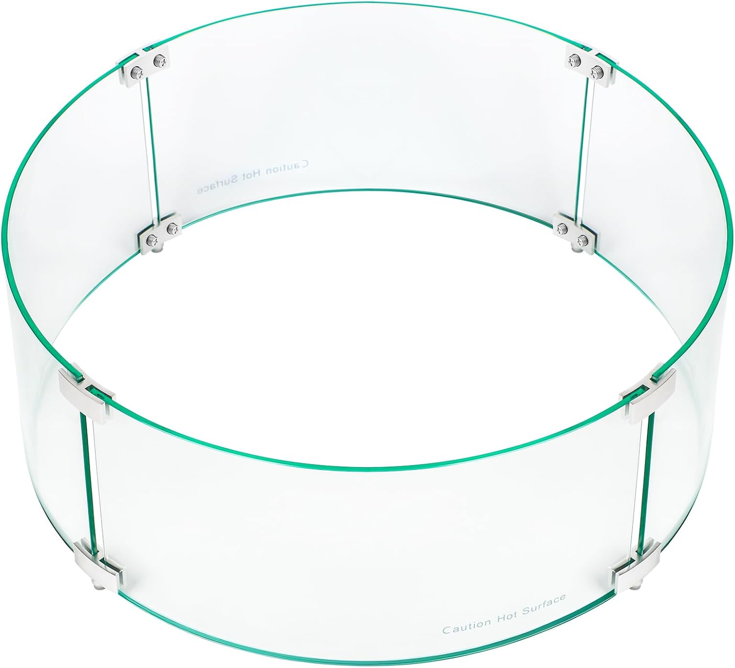 ReeQuo Fire Pit Glass Wind Guard, Clear Tempered Glass Windshield