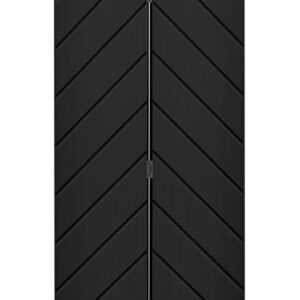 Black Bi-Fold Barn Door 32" x 80", MDF Sliding Kit