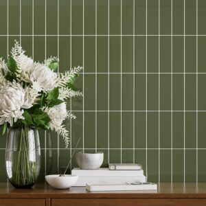 VaryPaper Sage Green Peel & Stick Backsplash - 20 Sheets