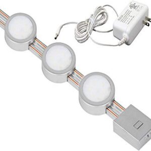 Jesco Radianz 3-Light LED Track Kit, Silver, 18"