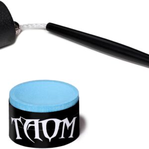 TAOM Pyro Billiard Pool Cue Chalk - Blue with Holder