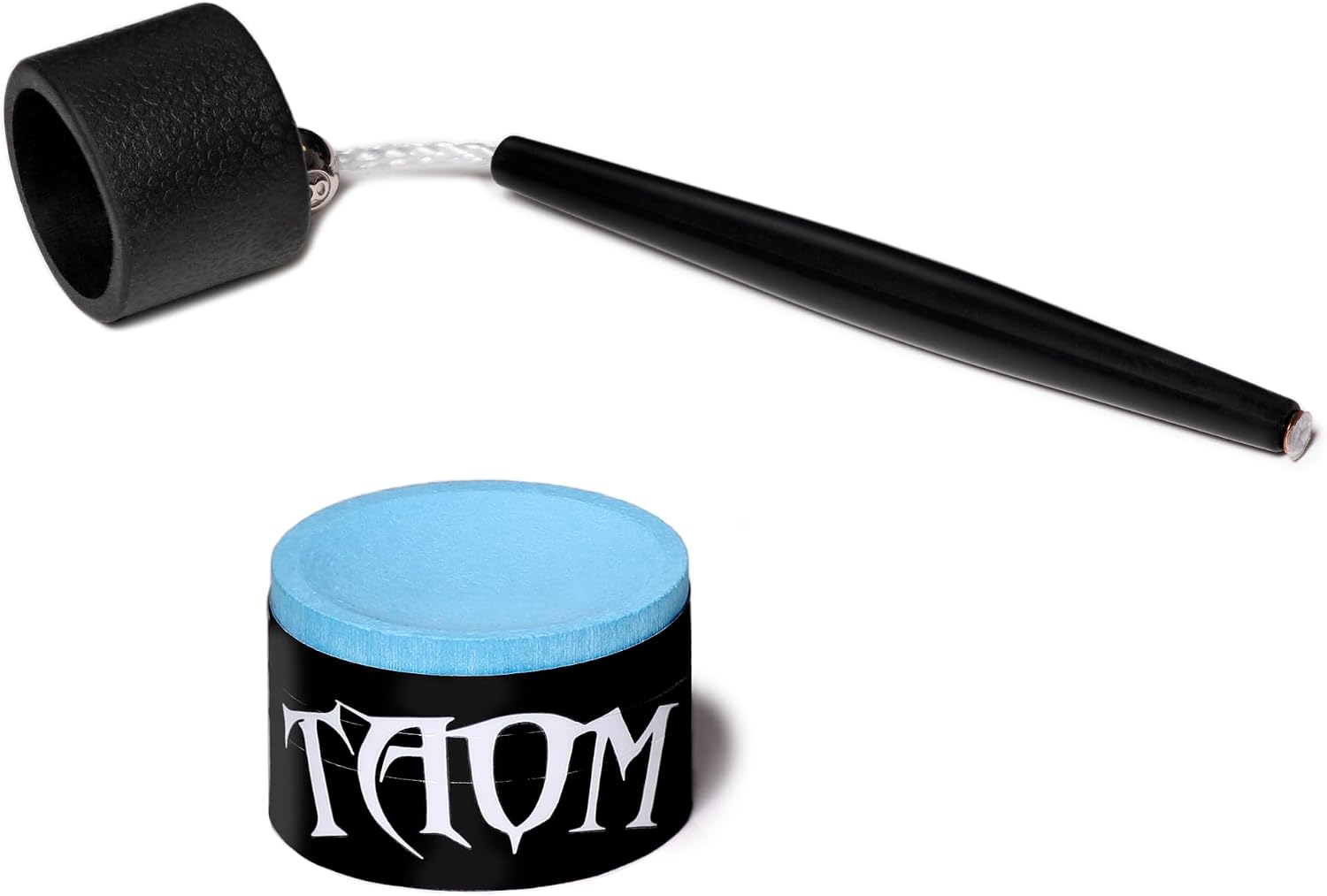 TAOM Pyro Billiard Pool Cue Chalk - Blue with Holder
