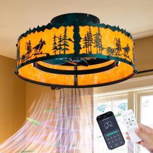 Black Farmhouse Ceiling Fan w/ Light & Remote