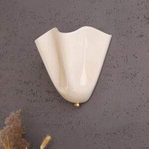 Mid-Century Shell Glass Wall Sconce - 2-Light