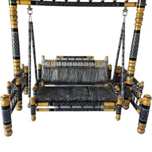 Handcrafted Indian Wooden Swing Jhula – Vintage Jhoola for Home