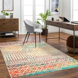 Moroccan 5x7 Boho Rug, Soft Non-Slip Farmhouse Rug