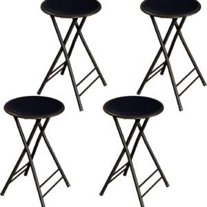Lavish Home 4-Pc Folding Counter Stools – 24" Bar Chairs, 225 lbs