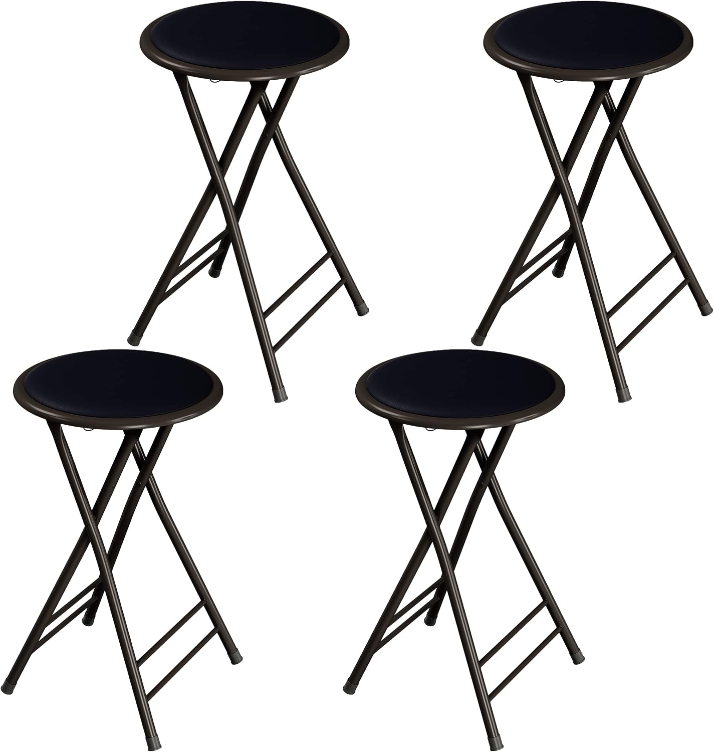 Lavish Home 4-Pc Folding Counter Stools – 24" Bar Chairs, 225 lbs