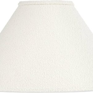 6x19" Off-White Empire Lamp Shade, Springcrest Boucle