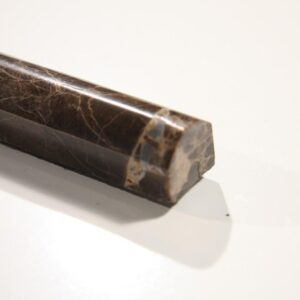 3/4x12 Dark Emperador Marble Bullnose Trim Tile