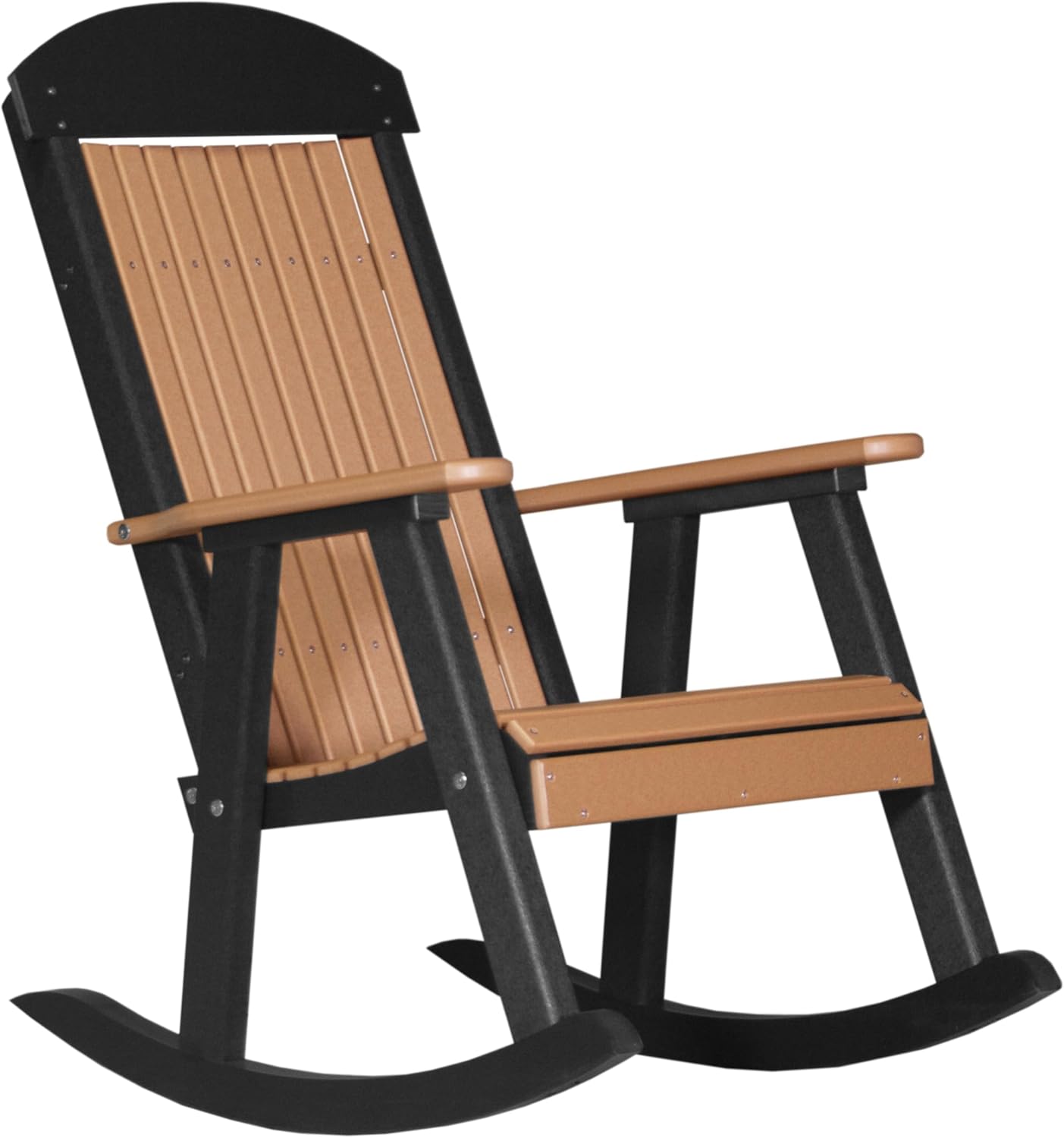 LuxCraft Outdoor Rocking Chair - Amish Made Cedar & Black