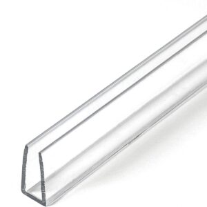 Clear Plastic U-Channel, 1/4" Thick, 48" (Pack of 2)
