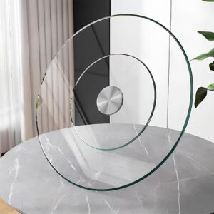 24" Tempered Glass Lazy Susan Turntable for Table