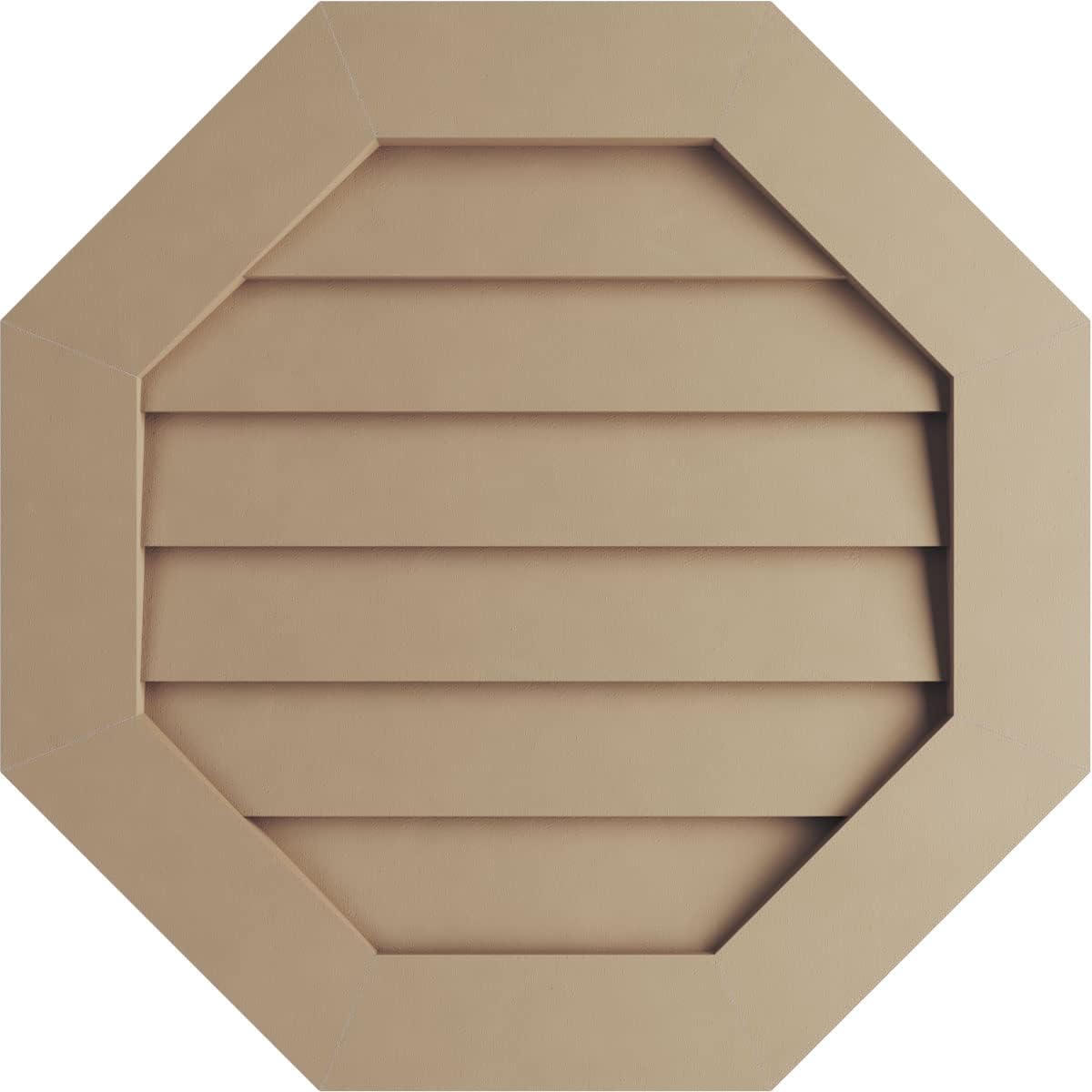 Ekena Millwork Faux Wood Gable Vent 15x15in Tan