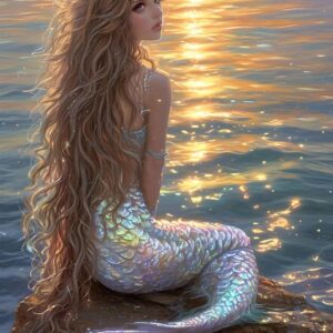 Mermaid Diamond Painting Kit - DIY Gem Art 12x16in