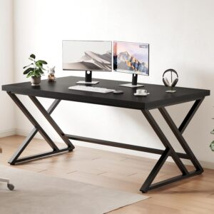 LVB Black Office Desk 47" - Modern Workstation for Home