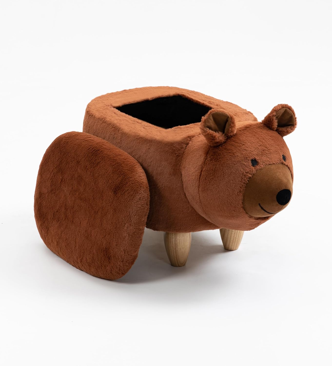 Brown Bear Storage Ottoman for Kids' Rooms & Play Areas