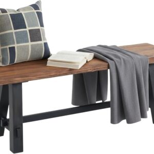 Adam 48" Rustic Industrial Wood Bench – Alaterre Furniture