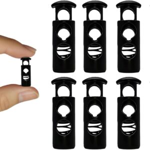 JIJI&ZEZE 10pcs Metal Cord Locks Double Hole Spring Stoppers