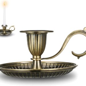 Antique Bronze Taper Candle Holder for Romantic Dinners