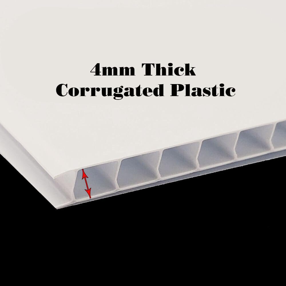 18x24 Black Yard Sign w/Stand - Durable Outdoor Plastic